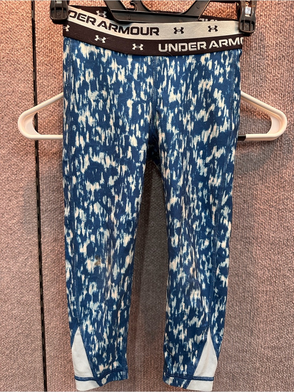 Under Armour Blue and White Patterned Girls' Leggings
